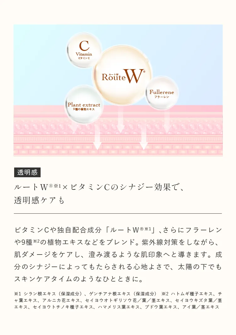 グルタチオンやビタミンC、フラーレン配合で透明感のある肌へ導く美容液