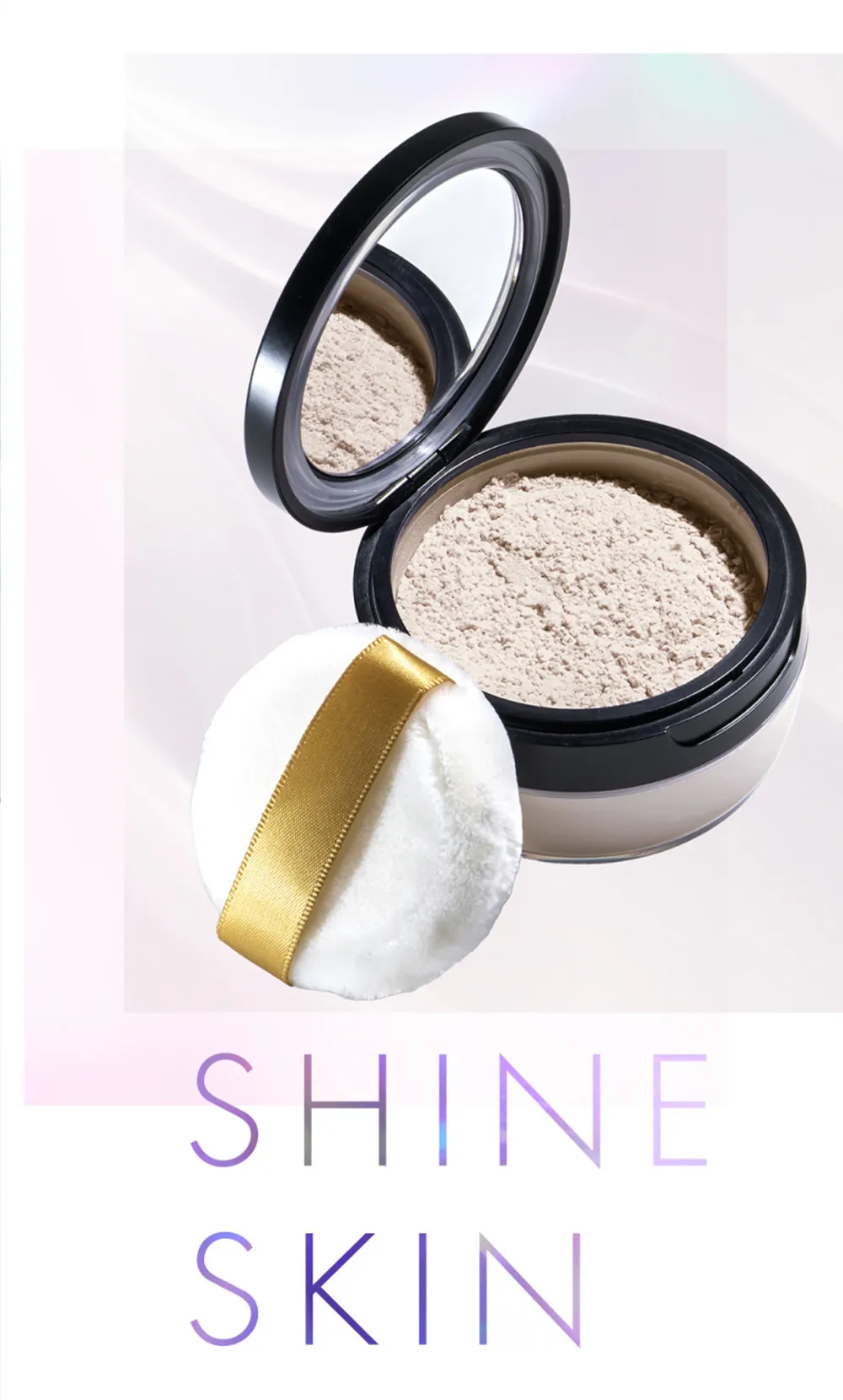 しっとりとした質感で自然なツヤ肌に仕上げるフェイスパウダー