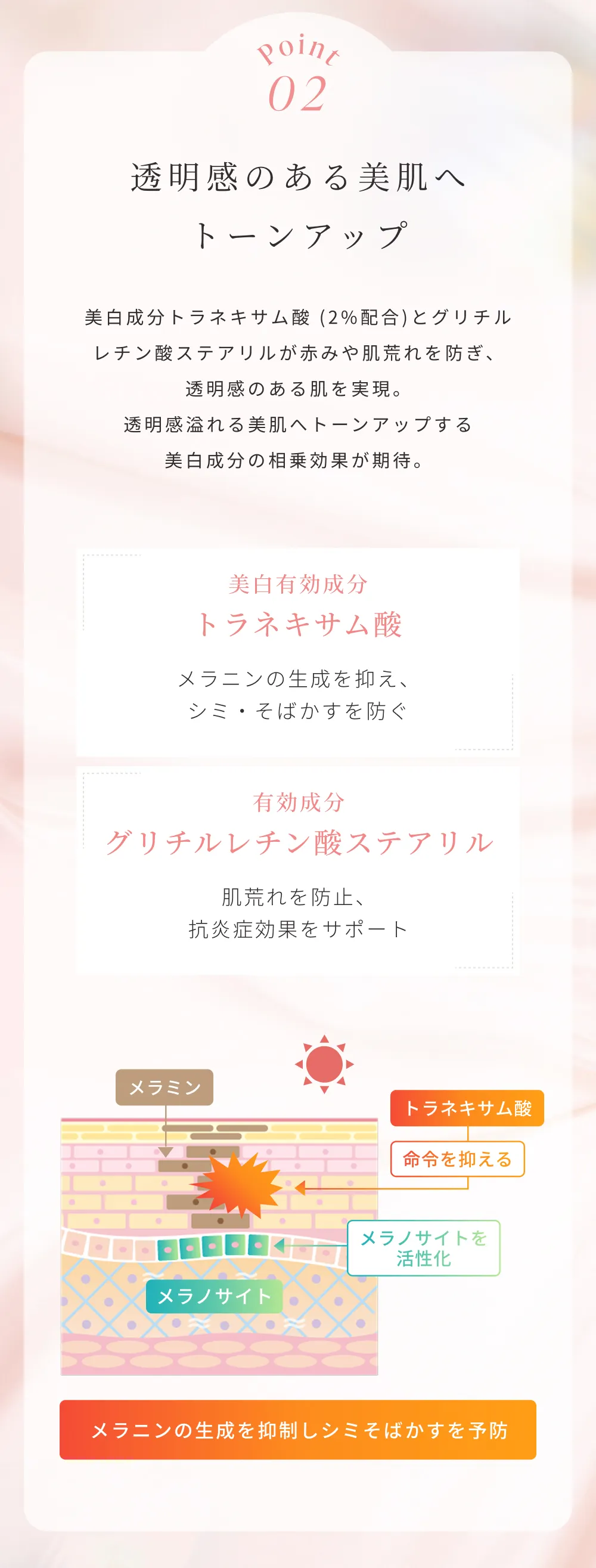 トラネキサム酸配合で透明感のある美肌へトーンアップしシミ・そばかすを防ぐ美容液UVパウダー